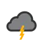 Moderate or heavy rain with thunder