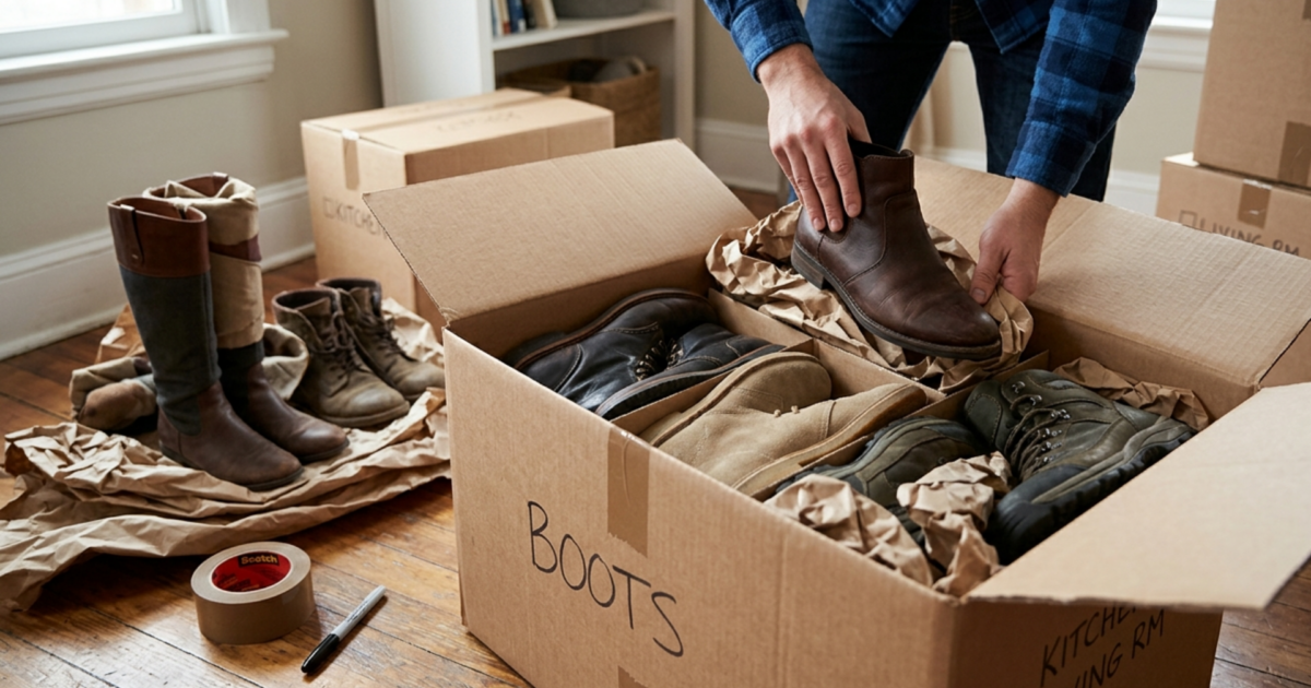How to Pack Boots for Moving