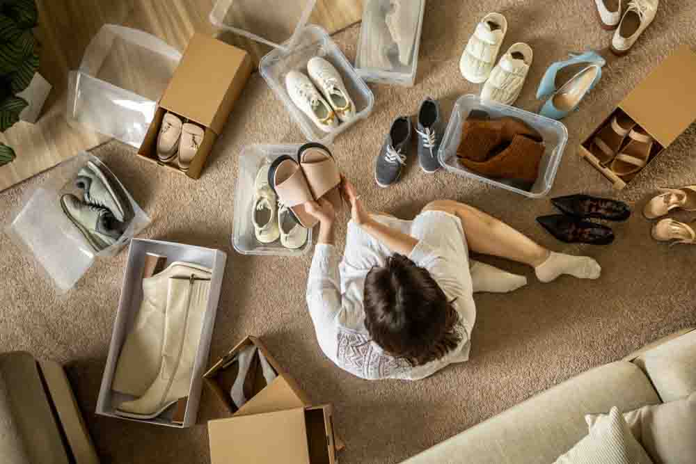 How to pack boots for moving